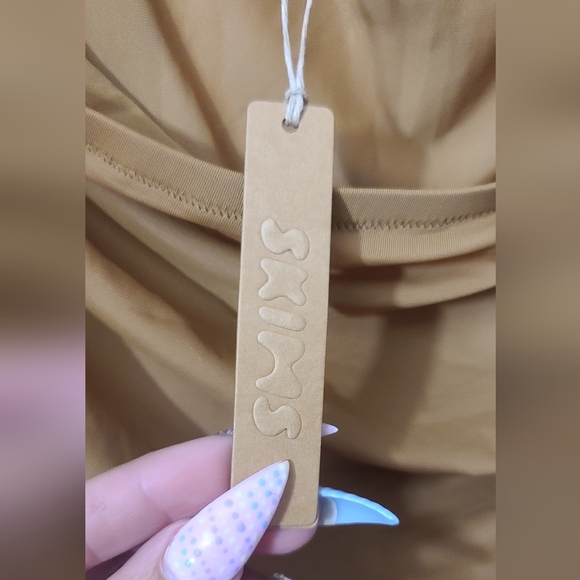 SKIMS Sarong Skirt Swim Cover Up Long Mesh Long Tonal Ring Almond Brown NWT 2X - Picture 6 of 6